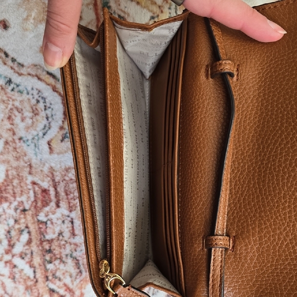 Lauren Ralph Lauren Brown Mini Crossbody/wallet Bag - Picture 5 of 6